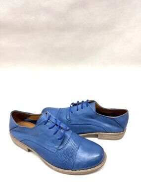 MIZ MOOZ LEATHER LACE UP OXFORD SHOES BLUE 37EU / 7US NEW # T-41